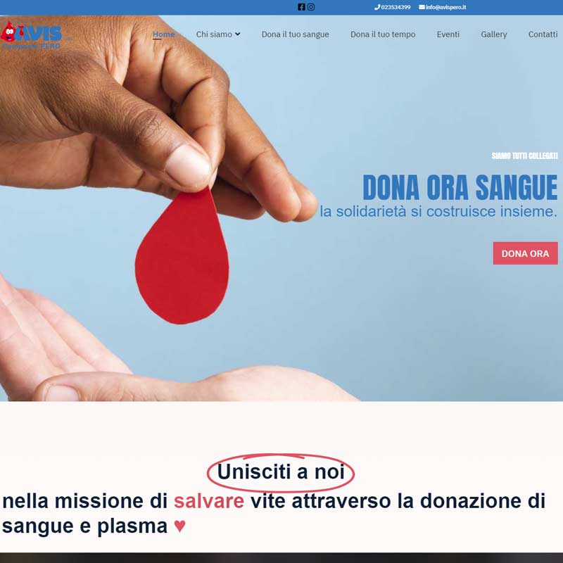 Realizzazione sito Avis Pero
